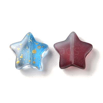 Transparent Smooth and Frosted Glass Beads GLAA-O023-19-1