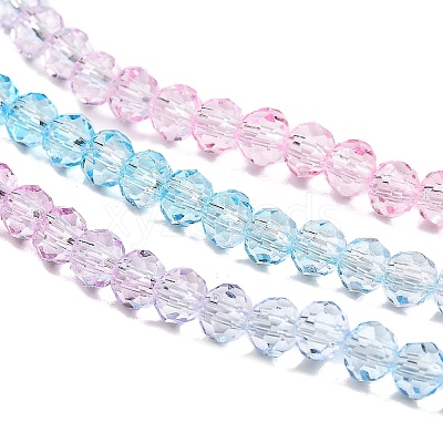 Transparent Painted Glass Beads Strands DGLA-A034-T4mm-A22-1
