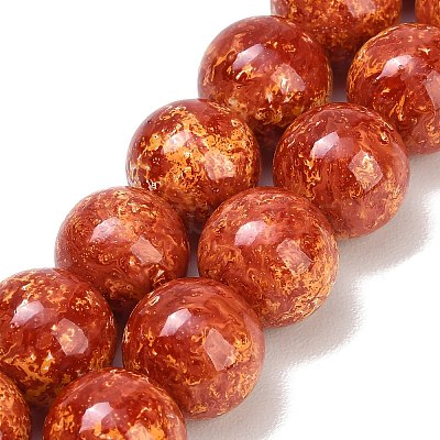 Baking Paint Glass Beads Strands GL-CBA8F4B-02G-1