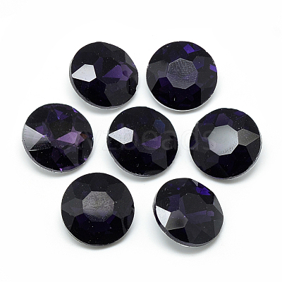 Pointed Back Glass Rhinestone Cabochons RGLA-T029-14mm-17-1