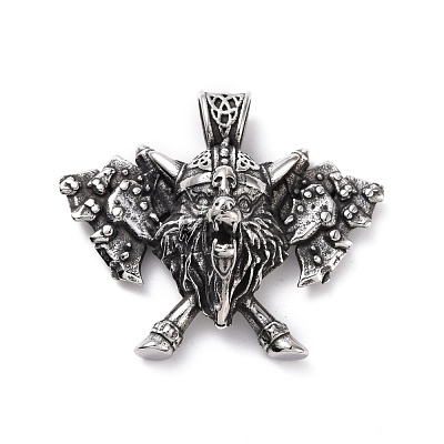 Hand Polished 304 Stainless Steel Pendants STAS-J039-01AS-1