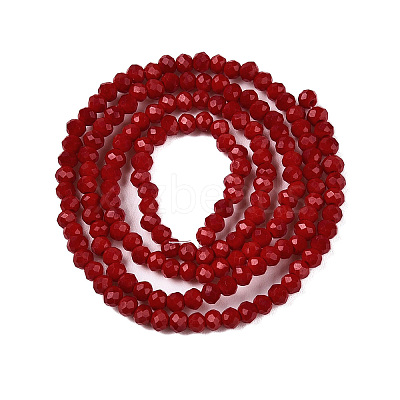 Opaque Solid Color Imitation Jade Glass Beads Strands EGLA-A044-P2mm-D02-1