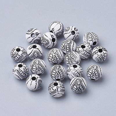 Craft Style Acrylic Beads X-MACR-Q226-05B-8mm-1