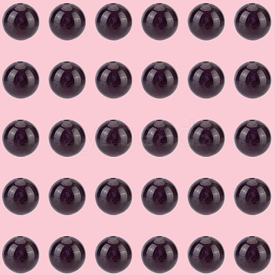 120Pcs Natural Amethyst Round Beads G-PA0001-16B-1