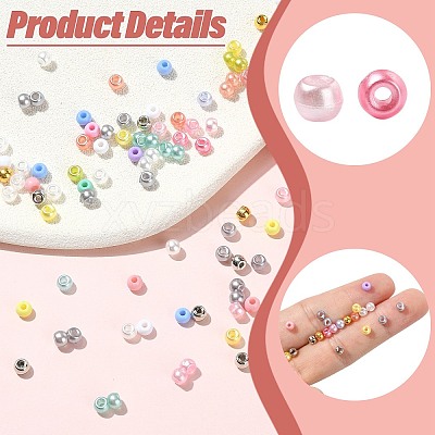 800Pcs 8 Colors Opaque Acrylic Beads OACR-CJ0002-61-1