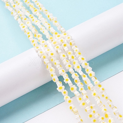 Handmade Millefiori Glass Bead Strands LAMP-J035-4mm-74-1