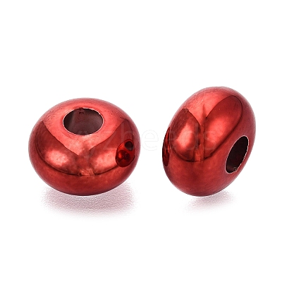 UV Plating Opaque Acrylic European Beads PACR-T017-19M-10-1