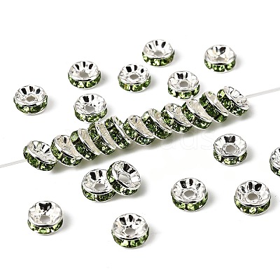Brass Grade A Rhinestone Spacer Beads RB-A014-Z8mm-07S-1