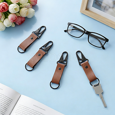 4Pcs PU Leather Belt Keychains AJEW-PH0010-27B-1