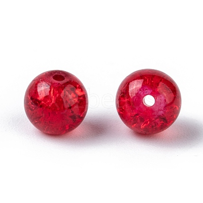 Transparent Crackle Glass Beads CCG-R001-8mm-M-1