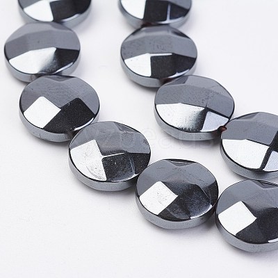 Non-magnetic Synthetic Hematite Beads Strands G-F396-11-10mm-1
