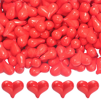 100Pcs Opaque Acrylic Beads MACR-PA0001-19-1