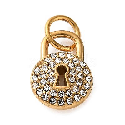 304 Stainless Steel Rhinestone Pendants RB-CBA324D-01G-06-1