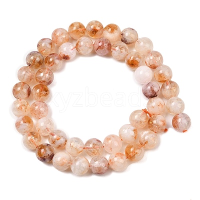 Heated Natural Citrine Beads Strands G-S362-105C-1