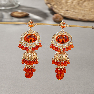 Alloy Acrylic Dangle Stud Earrings FS-WG31A95-11-1