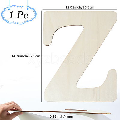 Letter Unfinished MDF Sheets WOOD-WH20012-008Z-1