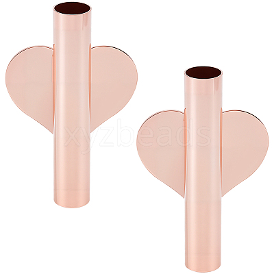 2Pcs Heart Wall Mounted Flower Tube FIND-GF0008-61RG-1