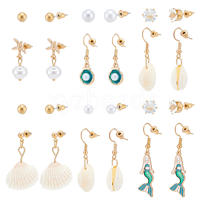 2 Sets 2 Styles Alloy Earring Sets EJEW-GA0001-06-1