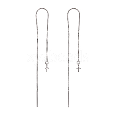 Anti-Tarnish Rhodium Plated 925 Sterling Silver Threader Earrings STER-N0001-027-1