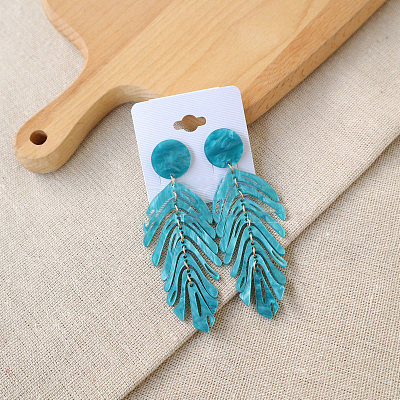 Acrylic Dangle Stud Earrings WG85C5B-02-1