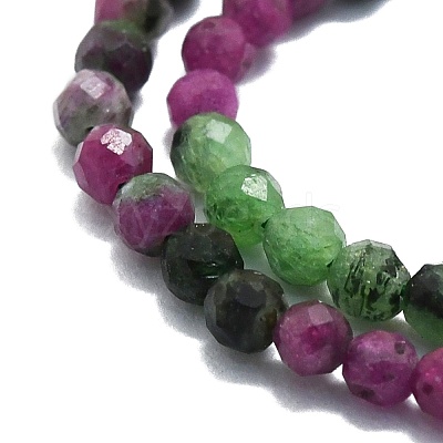 Natural Ruby in Zoisite Beads Strands G-P457-A03-29-1