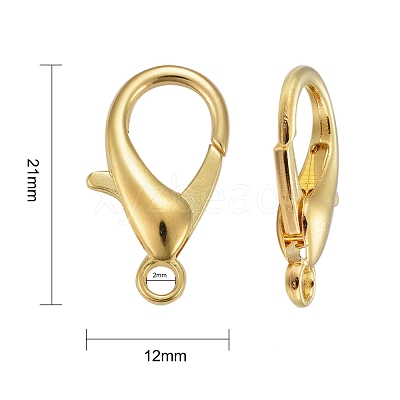 Zinc Alloy Lobster Claw Clasps X-E107-G-NF-1