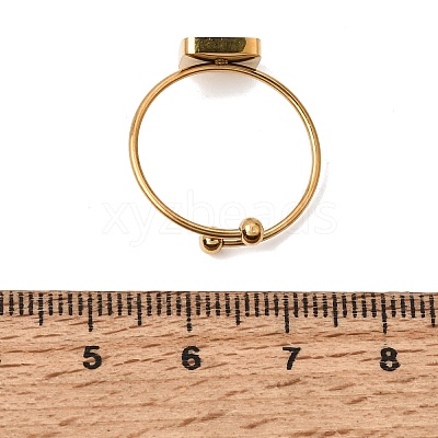 Square 304 Stainless Steel Open Cuff Bangle Makings with Bezel Tray SA-CBABF3F-04G-02-1