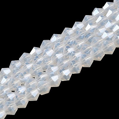 Imitation Jade Electroplate Glass Beads Strands EGLA-A039-J6mm-A05-1