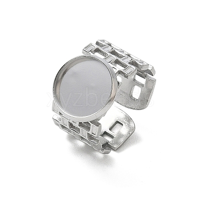 304 Stainless Steel Cuff Ring Components SA-CBA37BC-17C-P-1