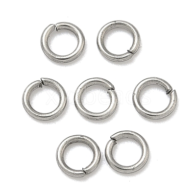 Tarnish Resistant 304 Stainless Steel Open Jump Rings X-STAS-Q186-02-4x0.7mm-1