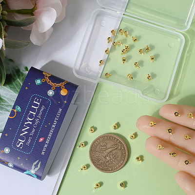 Brass Crimp Beads KK-SC0004-42G-1