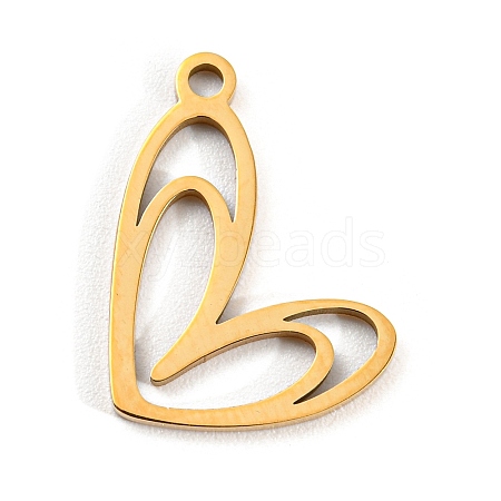 Golden Plated 304 Stainless Steel Pendants STAS-L271-01G-05-1