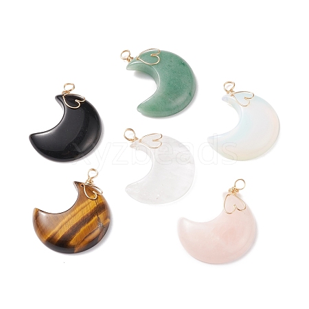 Natural & Synthetic Gemstone Pendants PALLOY-JF01701-1