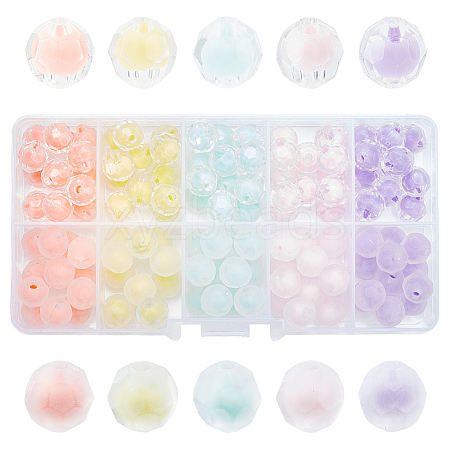   120Pcs 10 Colors Transparent Acrylic Beads TACR-PH0001-51-1