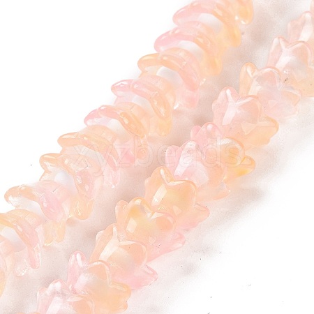 Transparent Glass Beads Strands LAMP-H061-01D-05-1