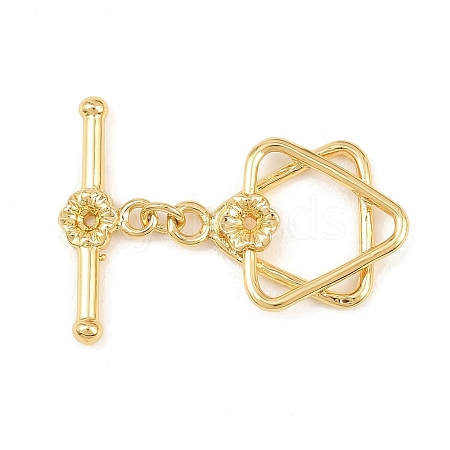 Brass Toggle Clasps KK-G548-42G-01-1