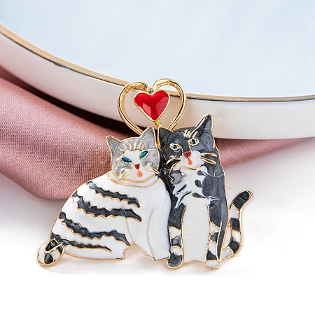 Cat with Heart Enamel Pins PW-WG6A2C0-01-1