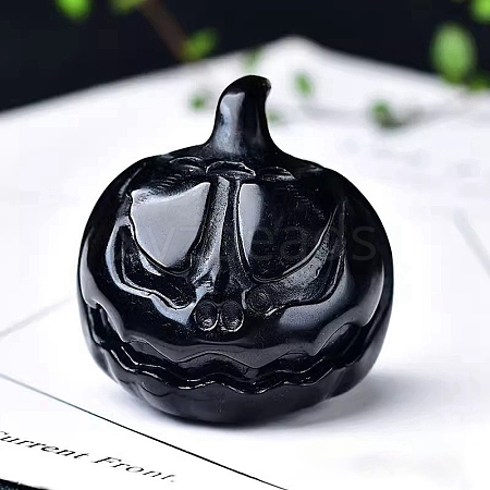 Natural Obsidian Ornament Home Desktop Decoration Craft PW-WG52939-05-1