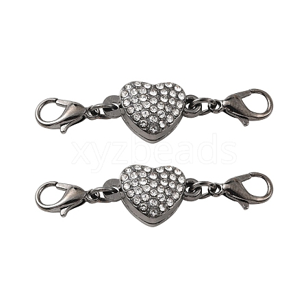 Alloy Crystal Rhinestone Magnetic Clasps ALRI-YW0001-10B-1