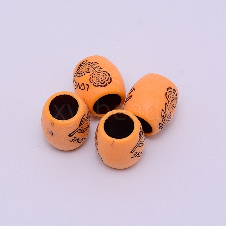 Resin Dreadlocks Braiding Beads OHAR-WH0015-12-1