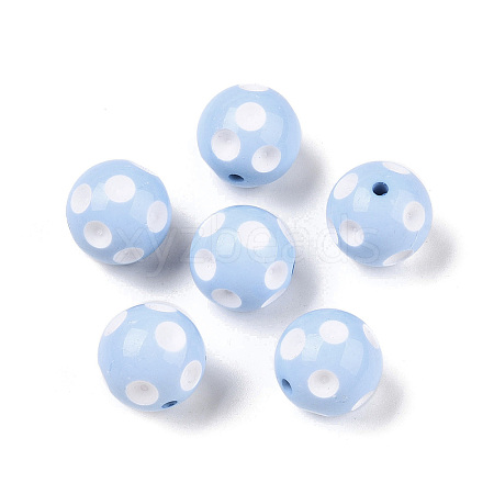 Bubblegum Opaque Acrylic Round Beads MACR-R527-20mm-15-1-1