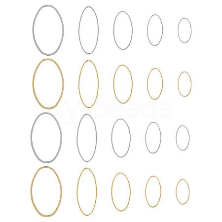 60Pcs 10 Styles Brass Linking Rings KK-HS0001-48-1
