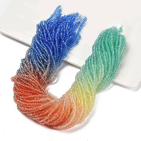 Transparent Painted Glass Beads Strands LS-DGLA-A034-T2mm-A02-1