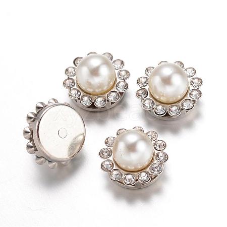 Imitation Pearl ABS Plastic Cabochons KK-K143-01P-1