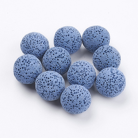 Unwaxed Natural Lava Rock Beads G-I190-16mm-B04-1