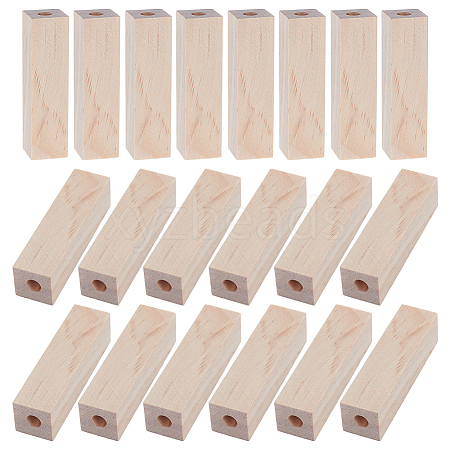 Unfinished Wood Drilled Short Pen Blanks WOOD-WH0064-09-1