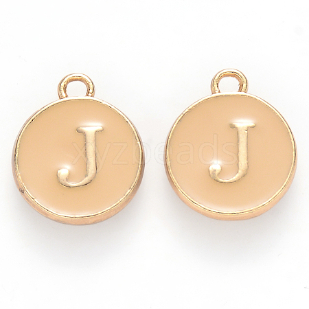 Golden Plated Alloy Enamel Charms ENAM-S118-06J-1