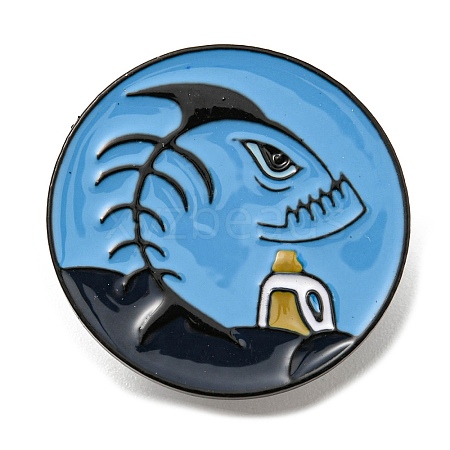 Marine Environment Protection Theme Enamel Pin JEWB-B008-01A-1