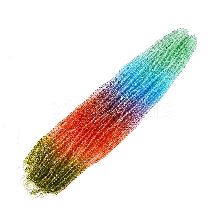 Gradient Color Baking Painted Glass Bead Strands DGLA-A039-T4mm-A015-1