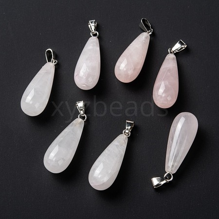 Natural Rose Quartz Pendants G-F707-18-1